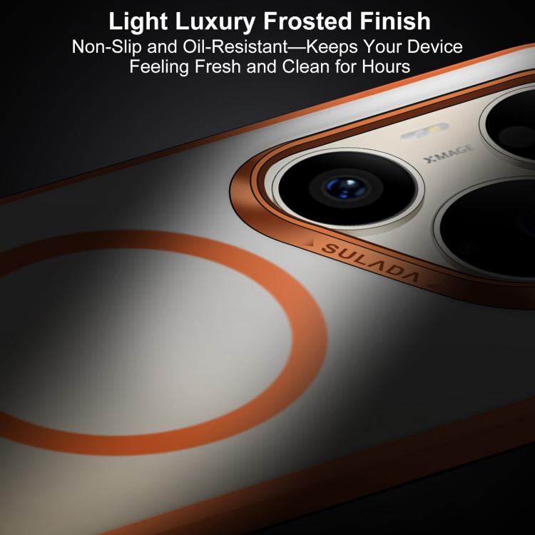 For Huawei Pura 90 Pro Max 5G SULADA Light Sand MagSafe Magnetic PC Hybrid TPU Phone Case