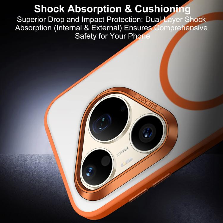 For Huawei Pura 90 Pro Max 5G SULADA Light Sand MagSafe Magnetic PC Hybrid TPU Phone Case