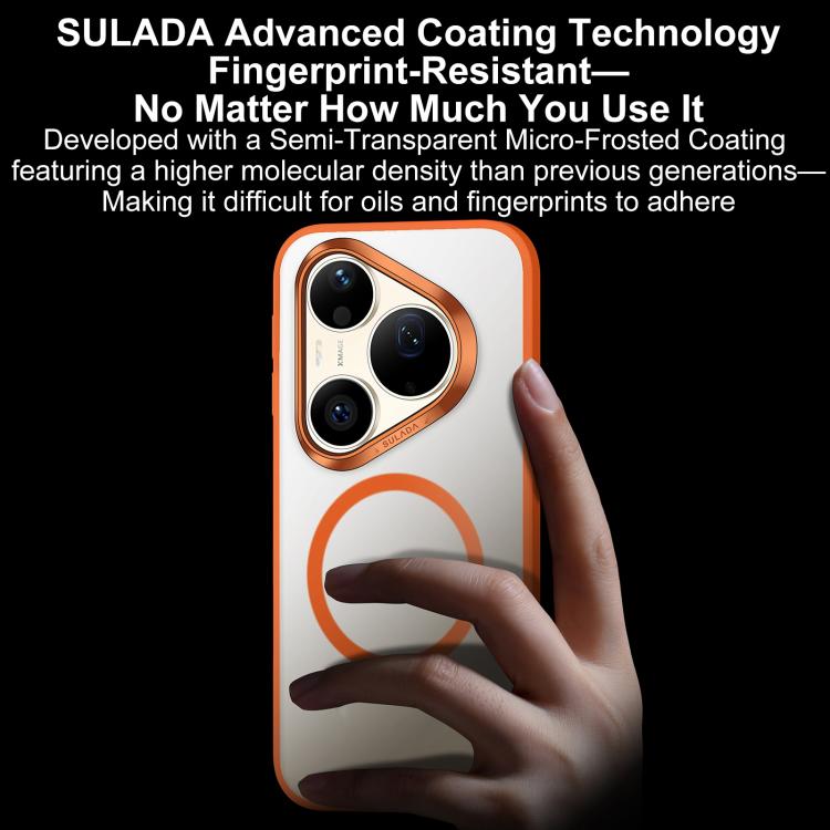 For Huawei Pura 90 Pro 5G SULADA Light Sand MagSafe Magnetic PC Hybrid TPU Phone Case