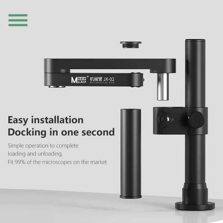 MaAnt JX-02 Robotic Arm 360 Rotating Metal Microscope Swinging Arm
