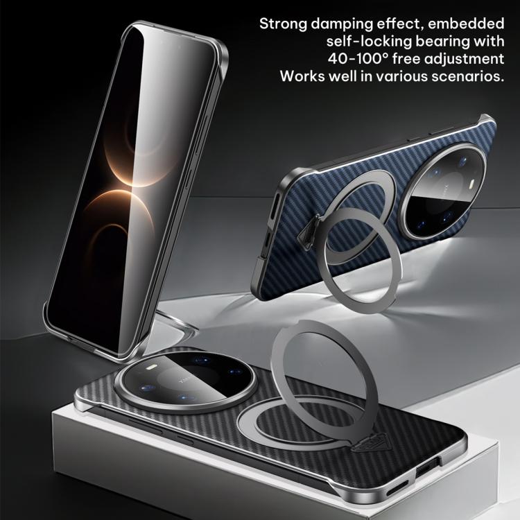 For Huawei Mate 80 Pro Max SULADA Kevlar Texture MagSafe Magnetic Holder Phone Case