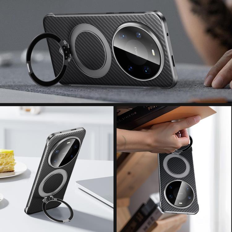 For Huawei Mate 80 / Mate 80 Pro SULADA Kevlar Texture MagSafe Magnetic Holder Phone Case