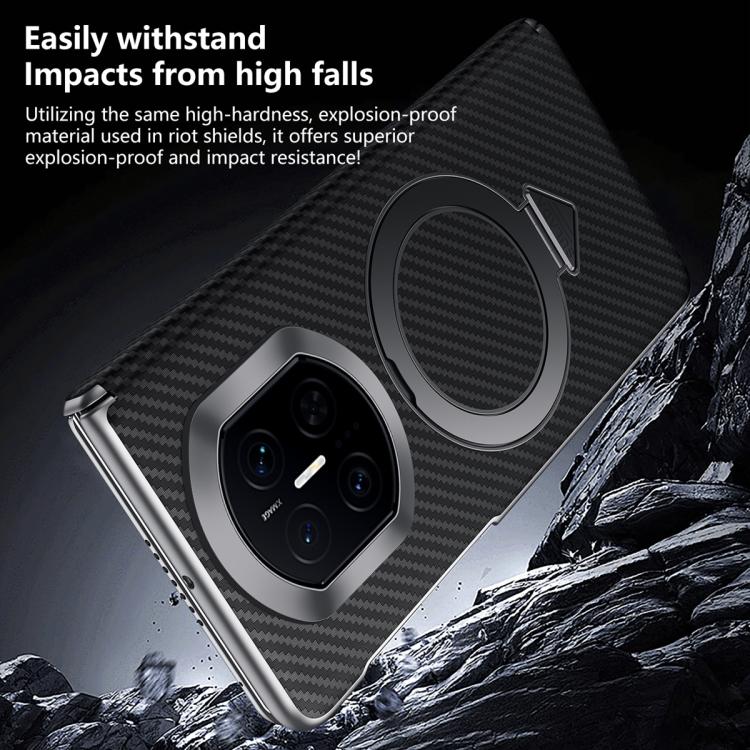 For Huawei Mate X7 SULADA Kevlar Texture MagSafe Magnetic Holder Phone Case