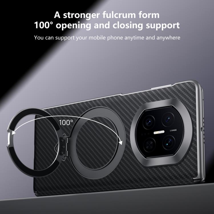 For Huawei Mate X7 SULADA Kevlar Texture MagSafe Magnetic Holder Phone Case