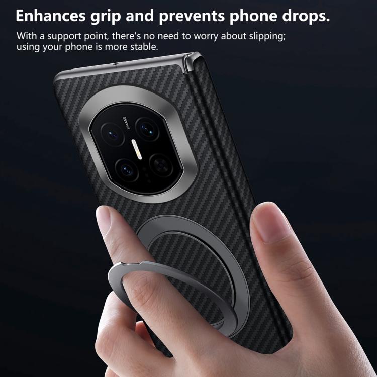 For Huawei Mate X7 SULADA Kevlar Texture MagSafe Magnetic Holder Phone Case
