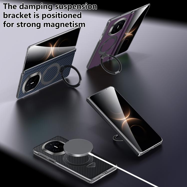 For Huawei Mate X7 SULADA Kevlar Texture MagSafe Magnetic Holder Phone Case