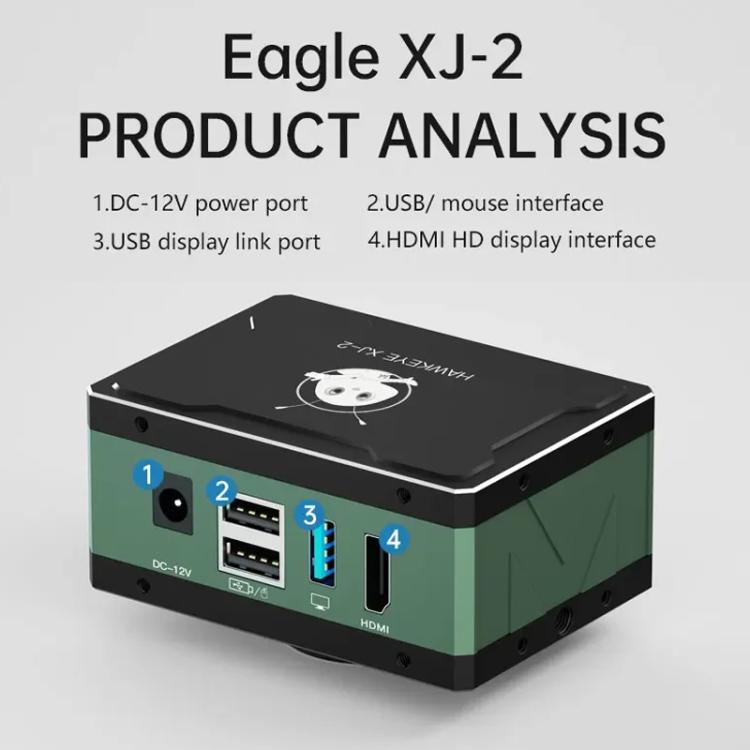 MaAnt XJ-2 Eagle Eye 4K HD Video Industrial Microscope Camera, Plug:EU Plug