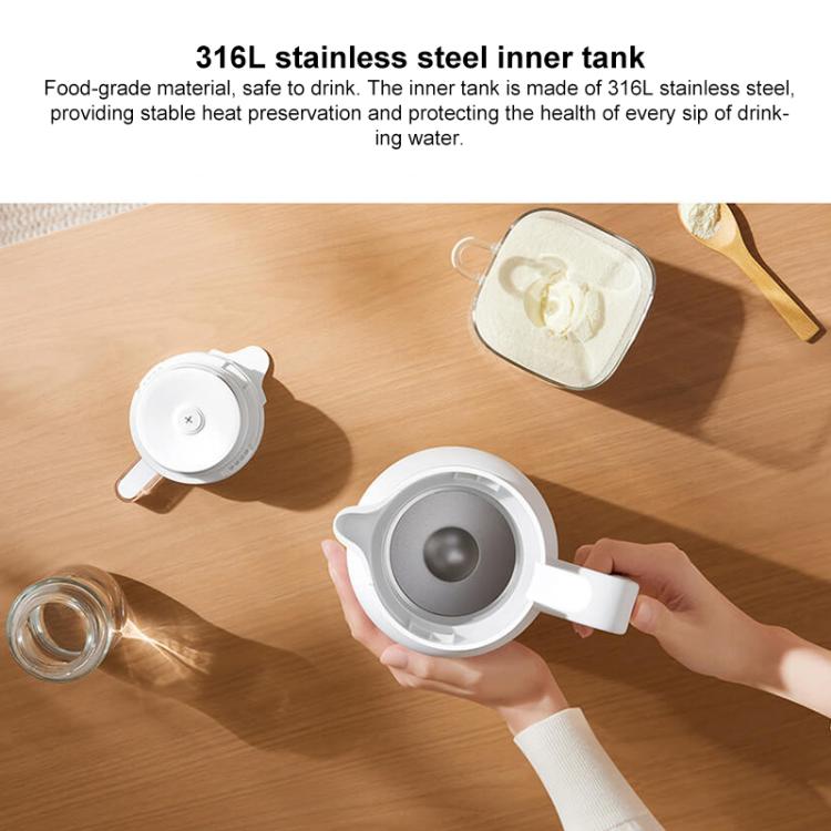 Xiaomi Mijia Stainless Steel Thermos Flask, Capacity:1.5L - White