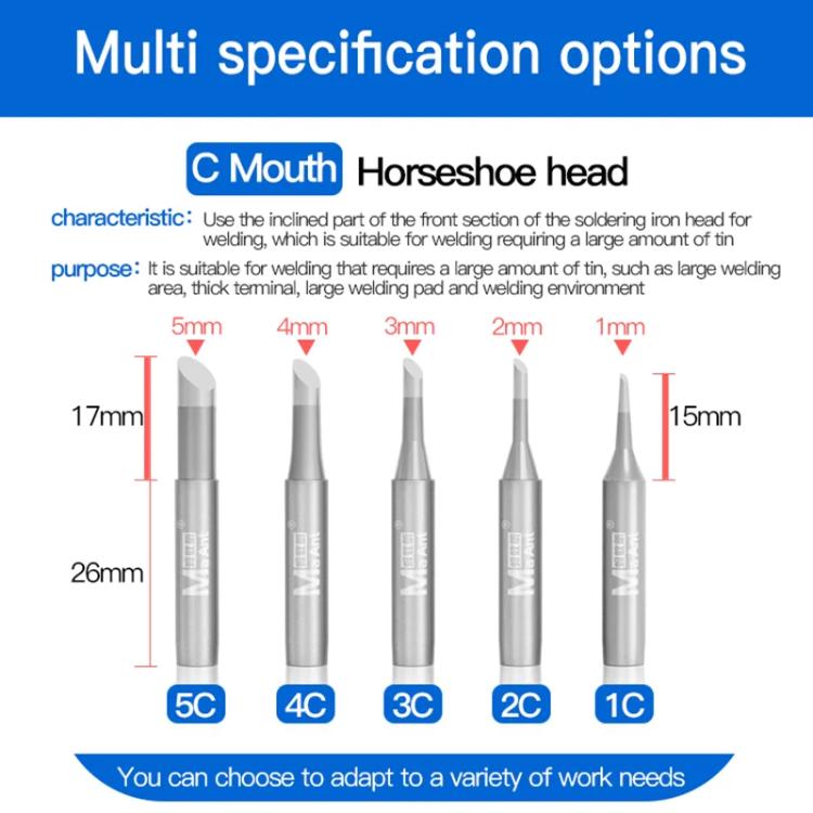 MaAnt ANT936 Series Lead-free Environmental Protection Universal Soldering Iron Tips, Model:B