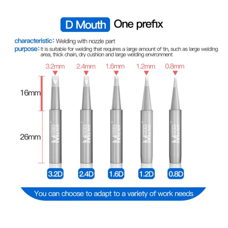 MaAnt ANT936 Series Lead-free Environmental Protection Universal Soldering Iron Tips, Model:B