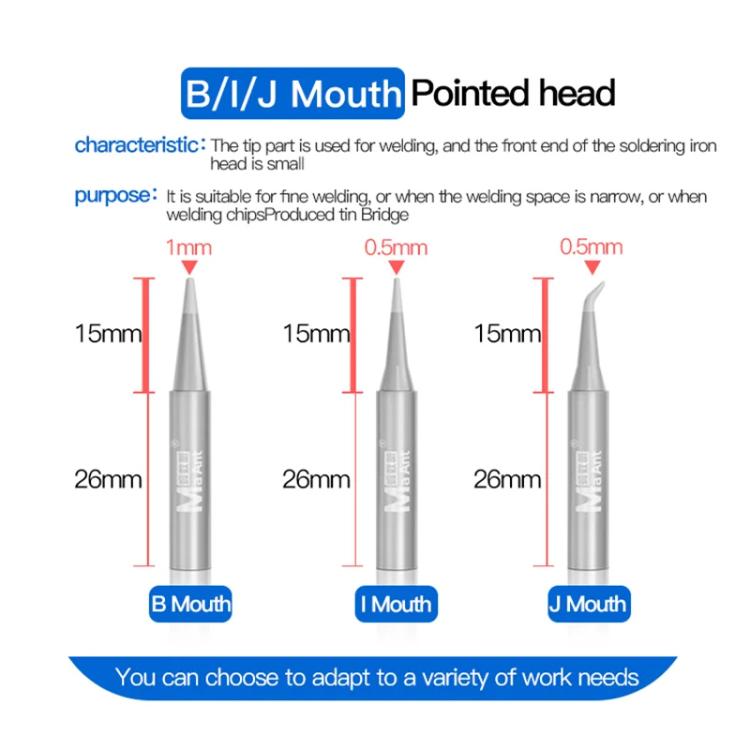 MaAnt ANT936 Series Lead-free Environmental Protection Universal Soldering Iron Tips, Model:B