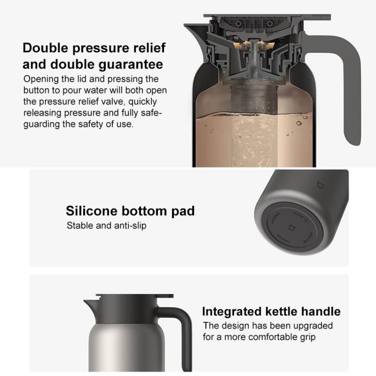 Xiaomi Mijia 1.2L Titanium Thermos Flask - Grey
