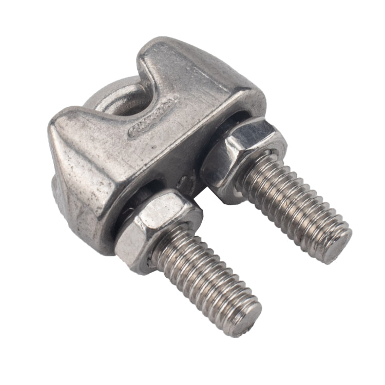 40 PCS M3 304 Stainless Steel Wire Rope Cable Clip Clamp with Thimble Triangle Ring