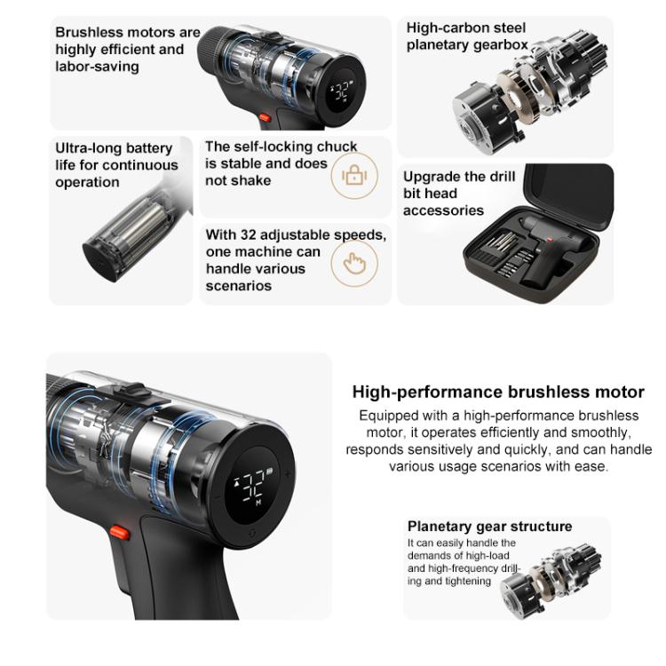 Xiaomi Mijia Multifunctional Brushless Electric Drill 2 - Black