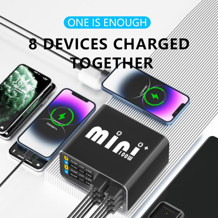 MaAnt Dianba Mini 75W Multi-function 8-Port PD Charger Support PD Fast Charging, Plug:EU Plug