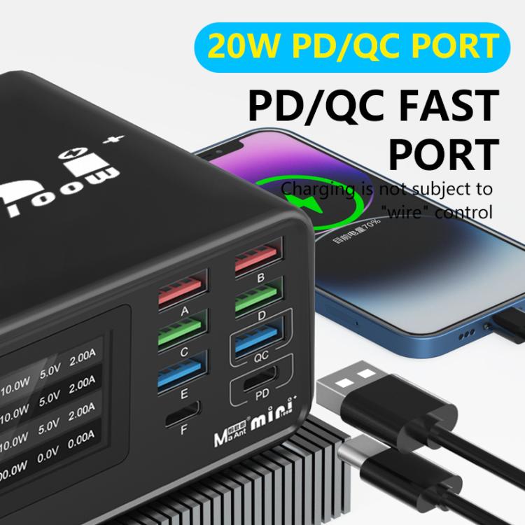 MaAnt Dianba Mini 75W Multi-function 8-Port PD Charger Support PD Fast Charging, Plug:EU Plug