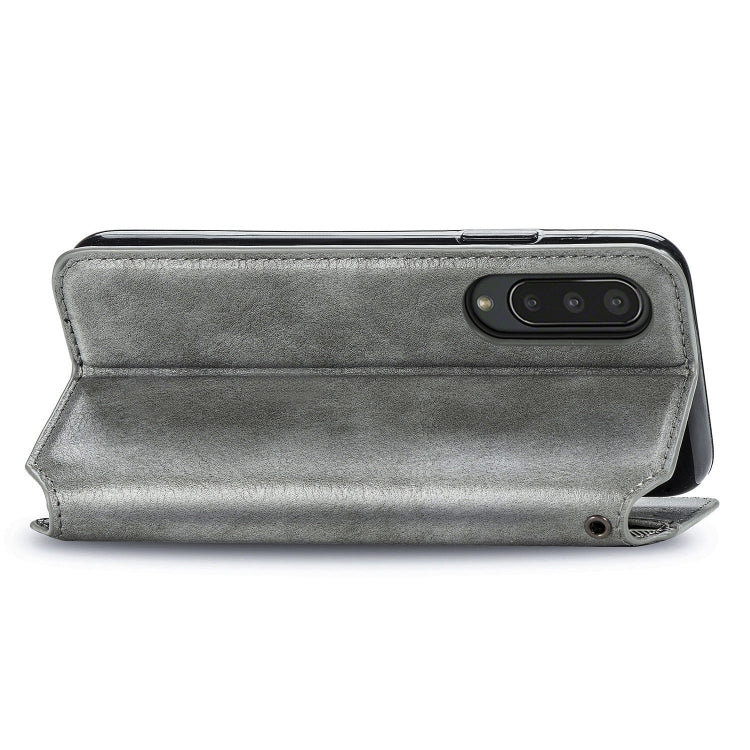 For Sharp Aquos Zero 5G Basic Cubic Grid Pressed Horizontal Flip Magnetic PU Leather Case with Holder & Card Slots & Wallet