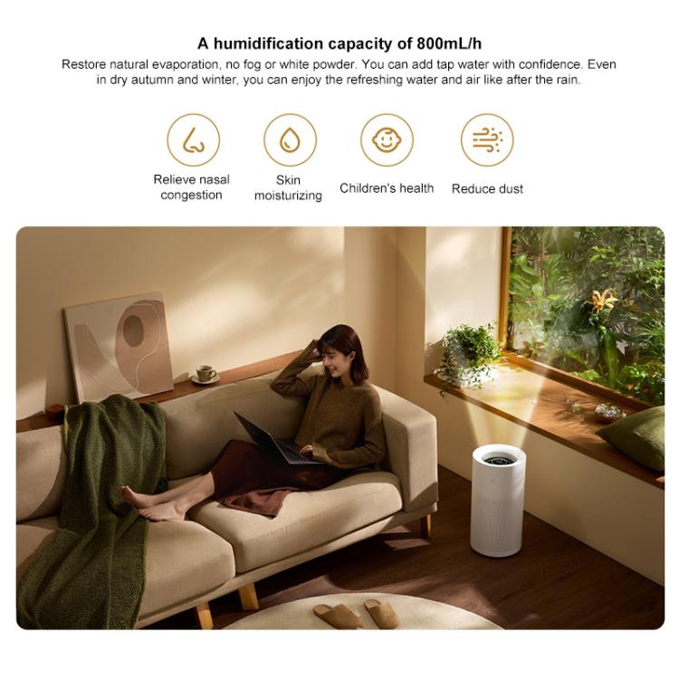 Xiaomi Mijia 6L No-Mist Humidifier 3, Specification:US Plug - White