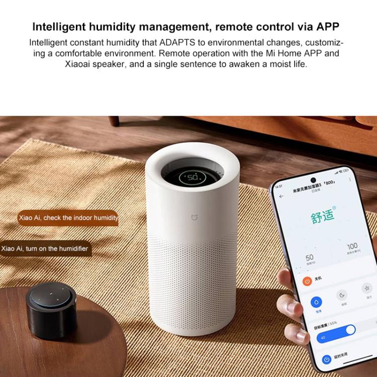Xiaomi Mijia 6L No-Mist Humidifier 3, Specification:US Plug - White
