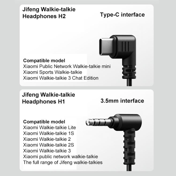 Xiaomi Youpin H2 Walkie Talkie Dedicated Type-C Jack Earpiece - Black