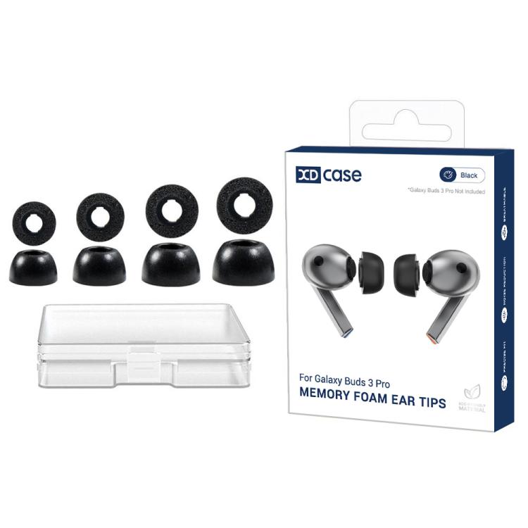 For Samsung  Galaxy Buds3 Pro XDcase 4 Pairs Replacement Memory Foam Ear Tips, XS/S/M/L Size