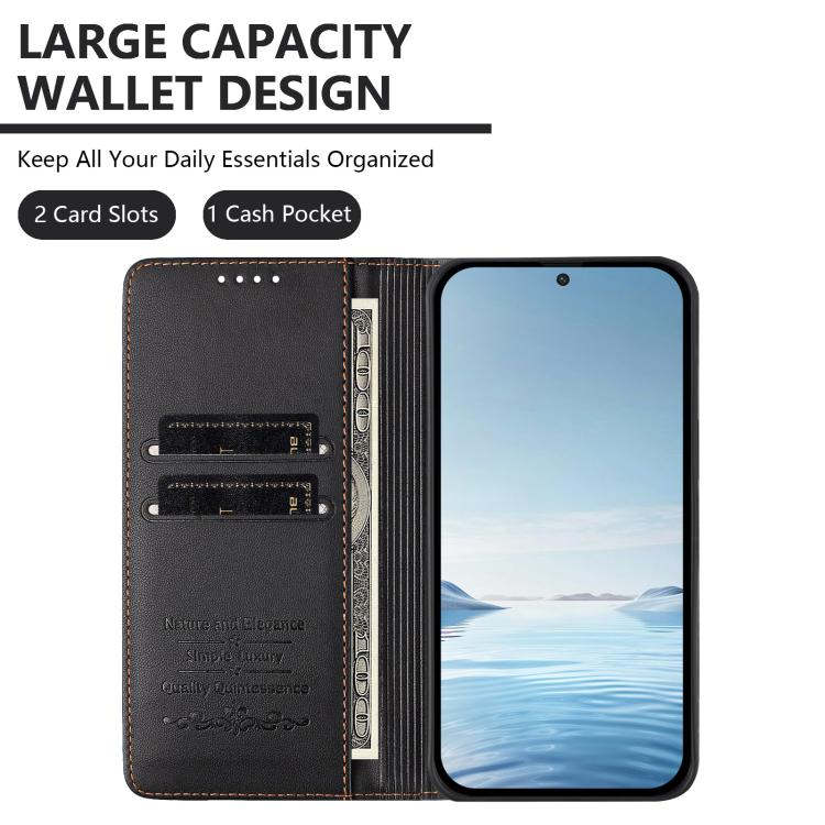 For Realme Note 80 4G Cute Cats Embossed Magnetic RFID Vegan Leather Phone Case