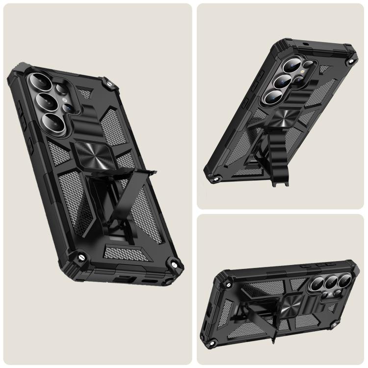 For Samsung Galaxy S26 Ultra 5G Armor Shockproof TPU + PC Magnetic Phone Case with Holder