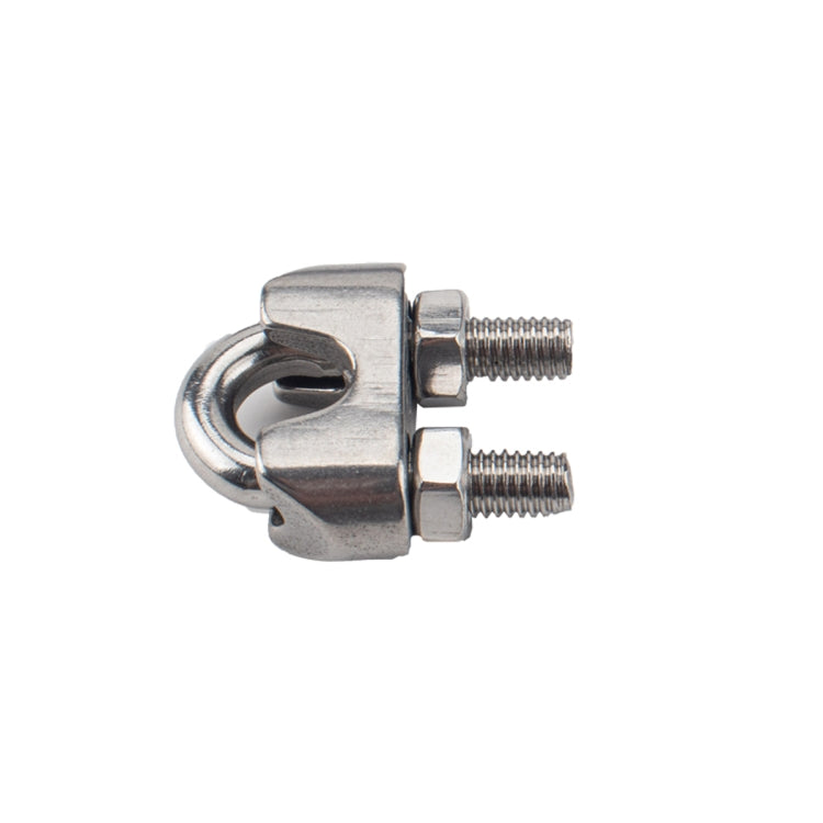 40 PCS M5 304 Stainless Steel Wire Rope Cable Clip Clamp with Thimble Triangle Ring