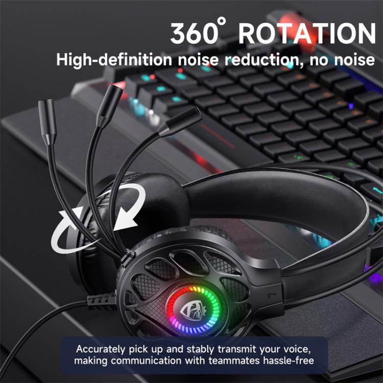 SoulBytes S200 3.5mm USB Wired LED Gaming Headset with Mic