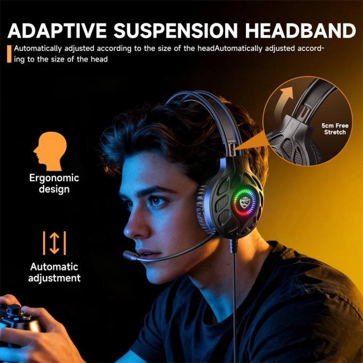 SoulBytes S200 3.5mm USB Wired LED Gaming Headset with Mic