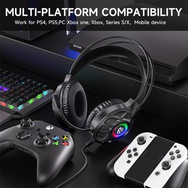 SoulBytes S200 3.5mm USB Wired LED Gaming Headset with Mic