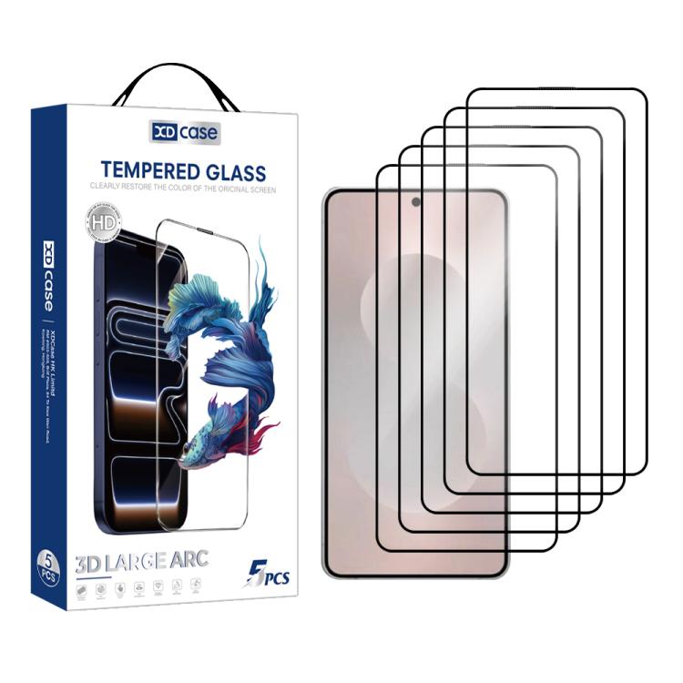 For Samsung Galaxy S26 Ultra 5G XDcase 5pcs / Pack Silk Screen Printed HD Tempered Glass Film, Support Fingerprint Unlock