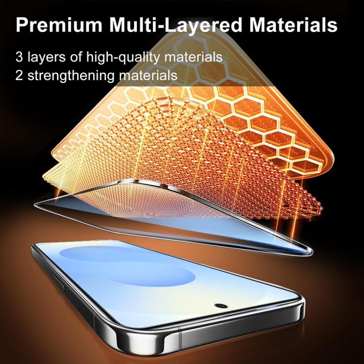For Samsung Galaxy S25 5G XDcase 5pcs / Pack Silk Screen Printed HD Tempered Glass Film, Support Fingerprint Unlock