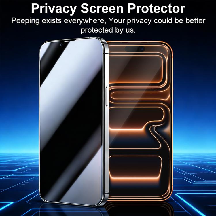 For iPhone 17 Pro XDcase 2pcs / Pack Silk Screen Printed Anti-Peep Tempered Glass Screen Protector