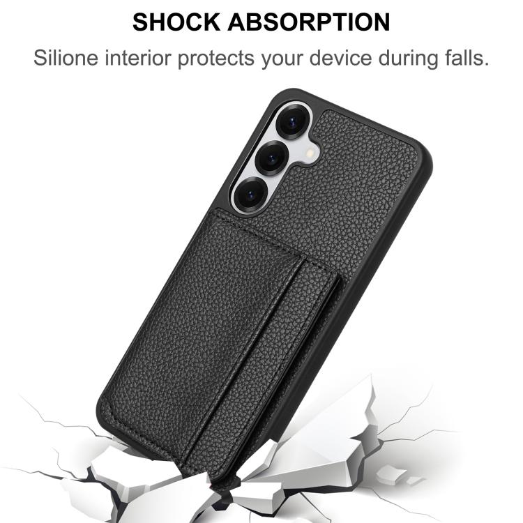 For Samsung Galaxy A54 5G Litchi Pattern Magnetic Card Bag Holder Phone Case