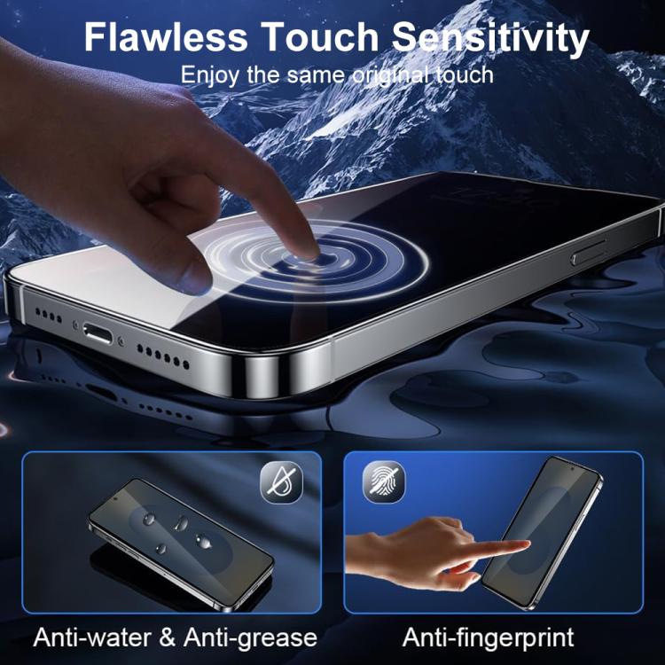 For Samsung Galaxy S25+ 5G XDcase 2pcs / Pack Silk Screen Printed Anti-Peep Tempered Glass Screen Protector, Support Fingerprint Unlock
