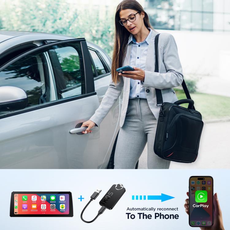 For iOS IKOS A1 Wireless CarPlay Bluetooth Adapter