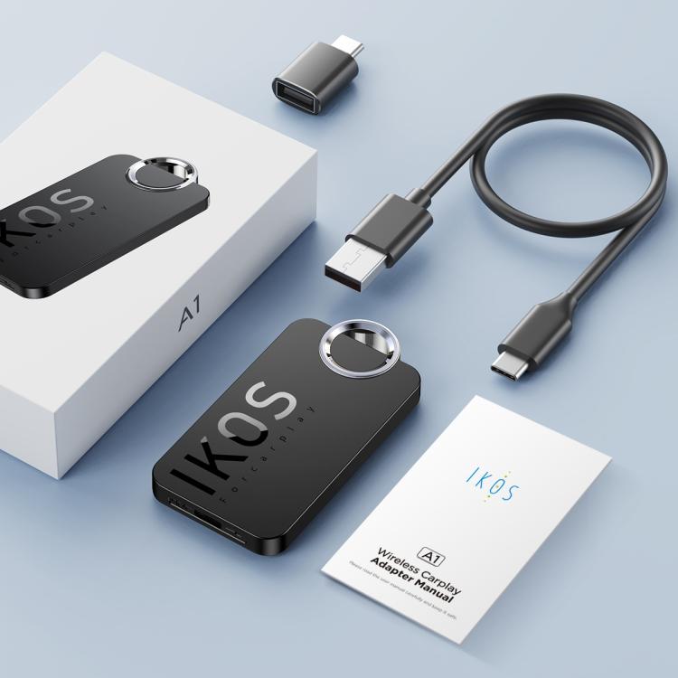 For iOS IKOS A1 Wireless CarPlay Bluetooth Adapter