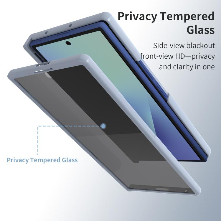 For Samsung Galaxy Z Fold7 5G VIETAO Cool Pro Series Privacy Tempered Glass Full-Cover Guard Phone Case