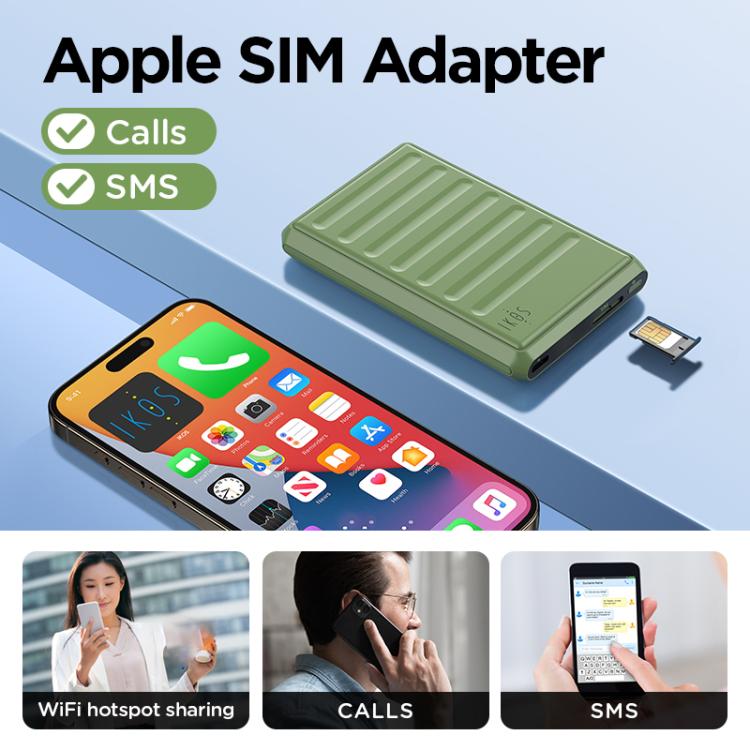For iOS Phones IKOS K7S Multi-SIM Smartphone Secondary SIM Card Adapter - Black