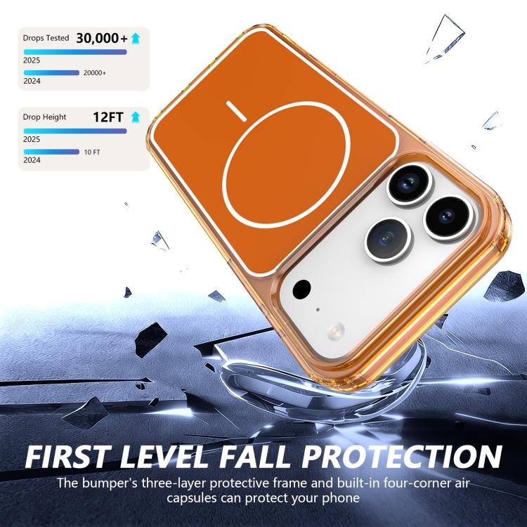 For iPhone 17 Pro Max Color Shield PC Hybrid TPU Magnetic Phone Case