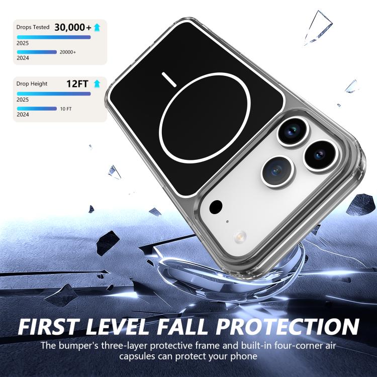 For iPhone 17 Pro Max Color Shield PC Hybrid TPU Magnetic Phone Case