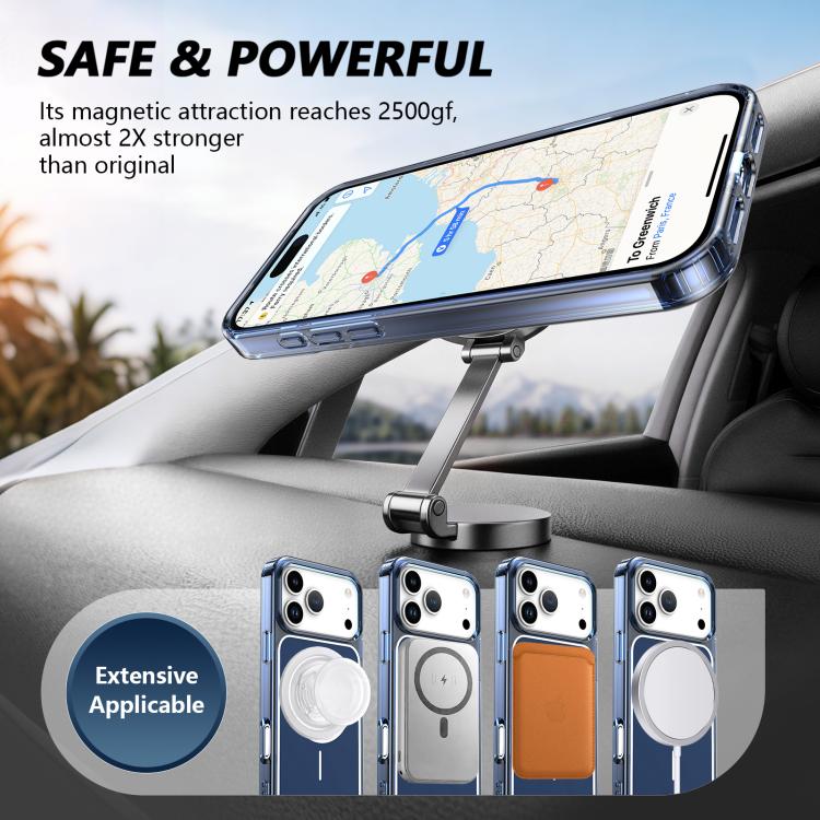 For iPhone 17 Pro Max Color Shield PC Hybrid TPU Magnetic Phone Case