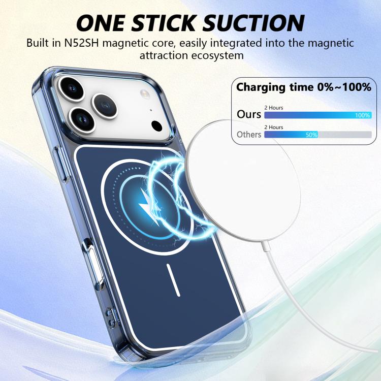 For iPhone 17 Pro Max Color Shield PC Hybrid TPU Magnetic Phone Case
