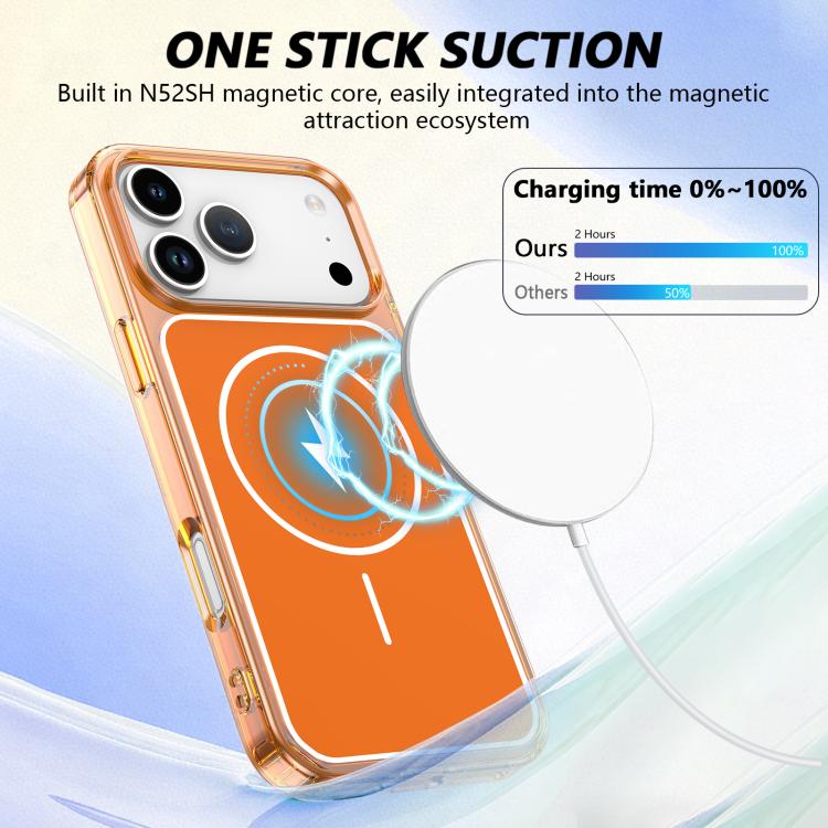 For iPhone 17 Pro Color Shield PC Hybrid TPU Magnetic Phone Case