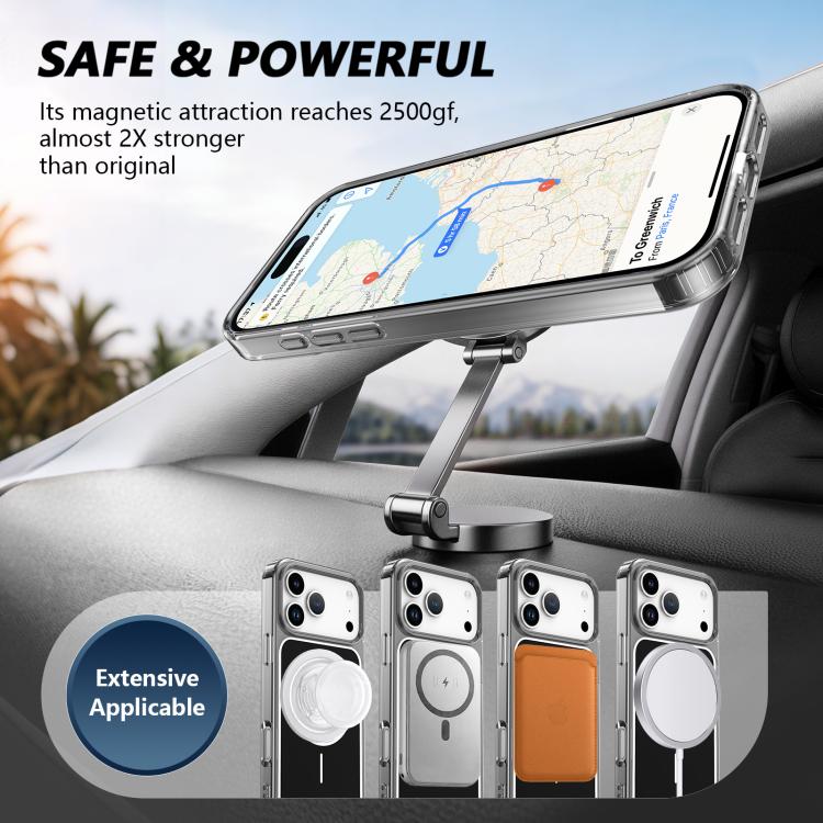 For iPhone 17 Pro Color Shield PC Hybrid TPU Magnetic Phone Case