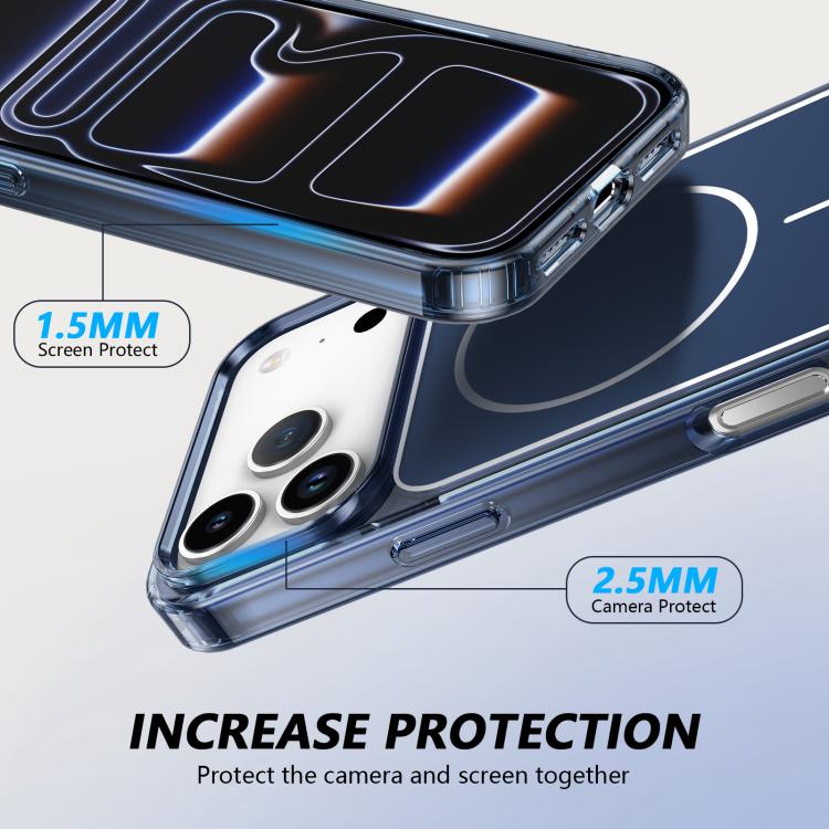 For iPhone 17 Pro Color Shield PC Hybrid TPU Magnetic Phone Case