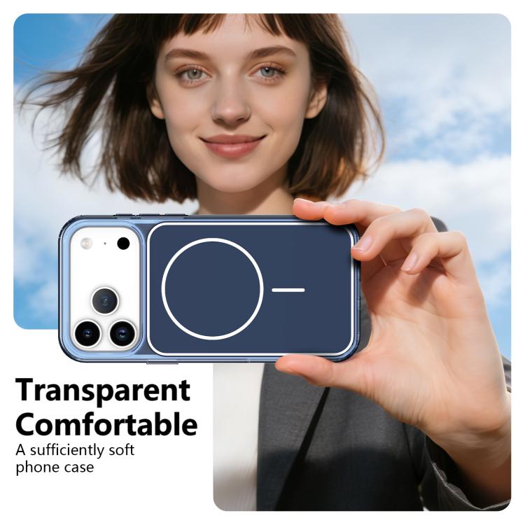 For iPhone 17 Pro Color Shield PC Hybrid TPU Magnetic Phone Case