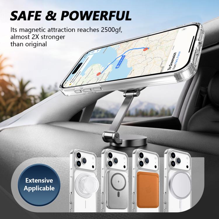 For iPhone 17 Pro Color Shield PC Hybrid TPU Magnetic Phone Case