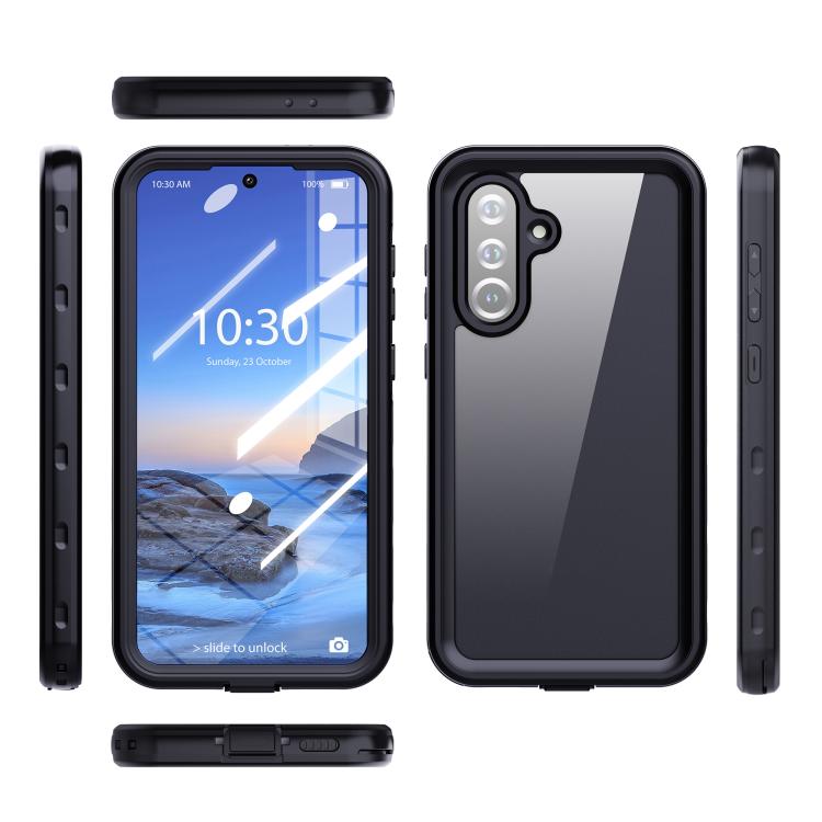 For Samsung Galaxy A36 / A37 RedPepper Transparent Dot Shockproof Waterproof PC + TPU Phone Case - Black